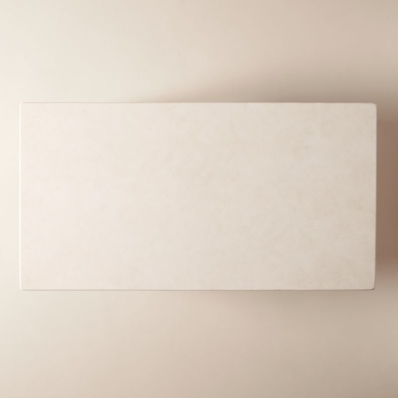 Oakley 72" Rectangular Faux Limestone Outdoor Dining Table - image 6 of 7