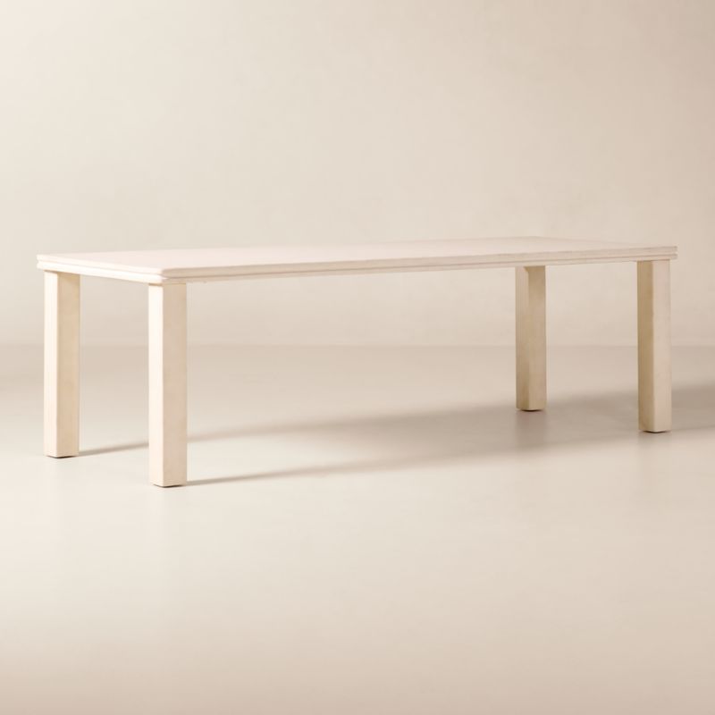 Oakley 96" Rectangular Faux Limestone Outdoor Dining Table - image 3 of 7