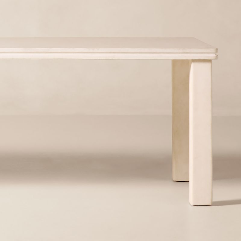 Oakley 96" Rectangular Faux Limestone Outdoor Dining Table - image 5 of 7