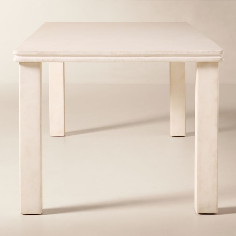 Oakley 96" Rectangular Faux Limestone Outdoor Dining Table - image 4 of 7