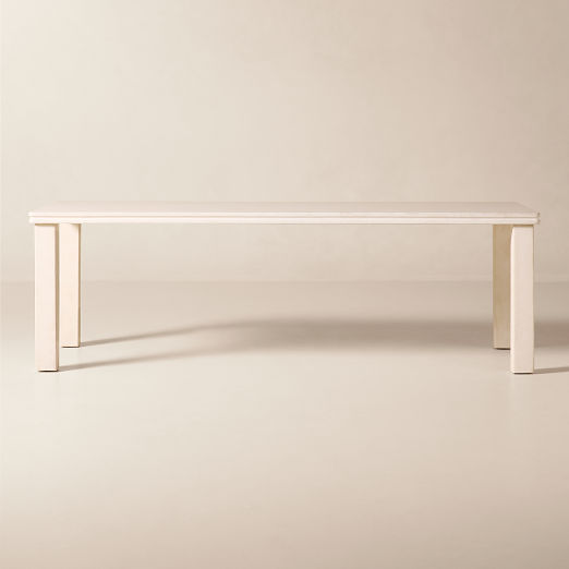 Oakley Rectangular Faux Limestone Outdoor Dining Table (72" - 96")