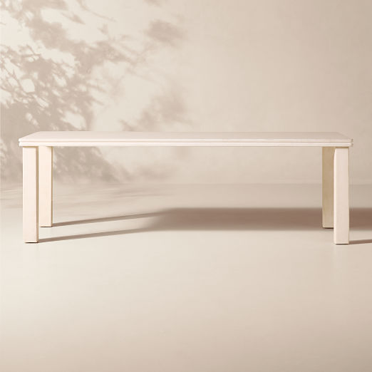 Oakley Rectangular Faux Limestone Outdoor Dining Table (72" - 96")