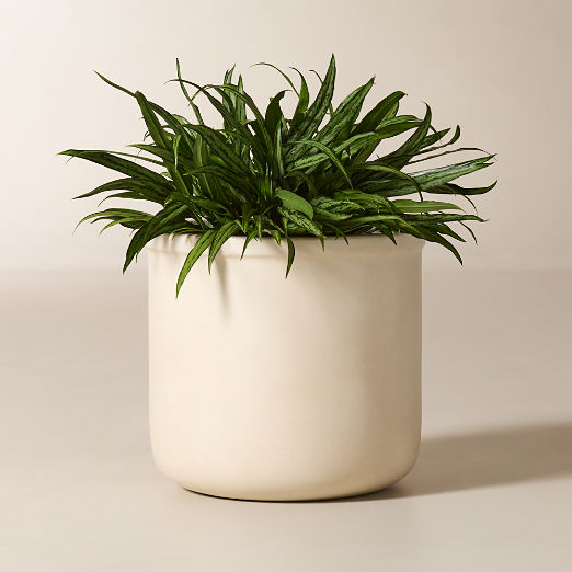 Oakley Round Faux Limestone Indoor/Outdoor Large Planter 19"H