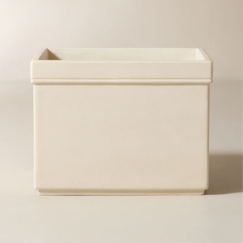 Oakley Square Faux Limestone Indoor/Outdoor Large Planter 19.25" - image 1 of 4