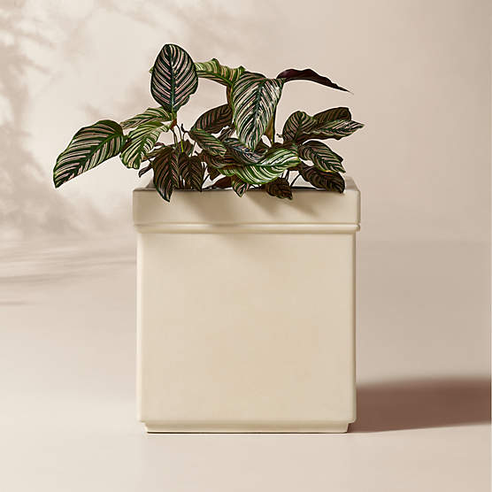 Oakley Square Faux Limestone Indoor/Outdoor Medium Planter 19.25"H