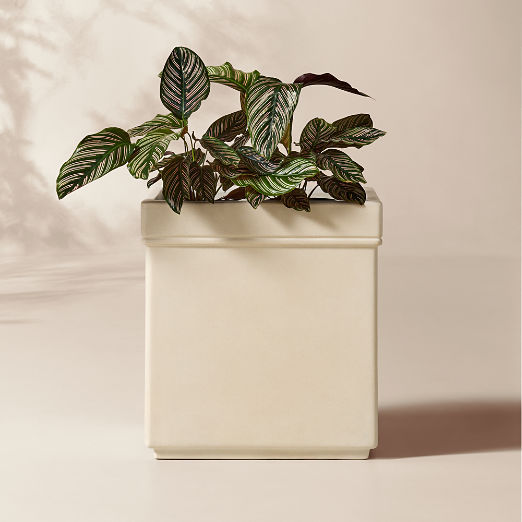 Oakley Square Faux Limestone Indoor/Outdoor Medium Planter 19.25"H