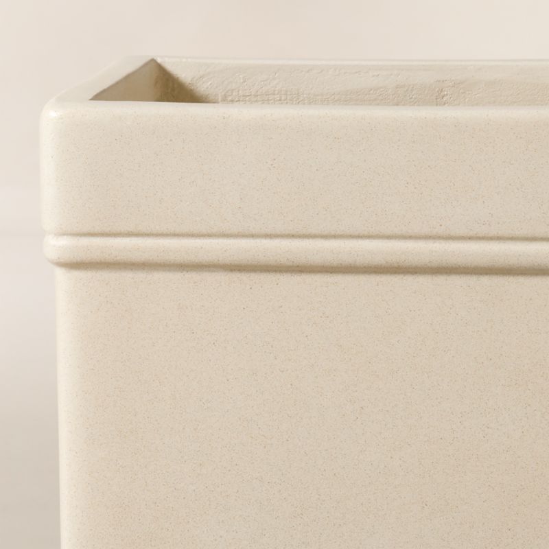 Oakley Square Faux Limestone Indoor/Outdoor Medium Planter 15.5" - image 3 of 4