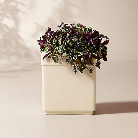 Oakley Square Faux Limestone Indoor/Outdoor Medium Planter 15.5"H