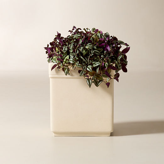 Oakley Square Faux Limestone Indoor/Outdoor Medium Planter 15.5"H