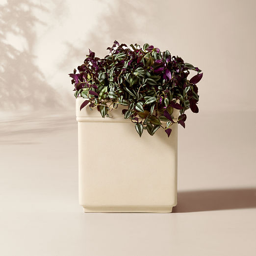 Oakley Square Faux Limestone Indoor/Outdoor Medium Planter 15.5"H