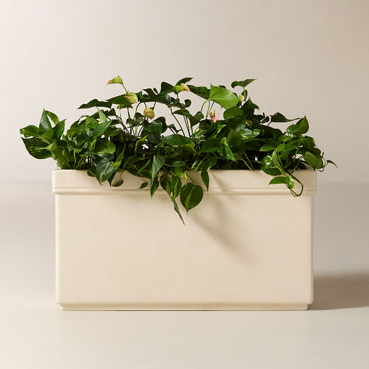 Oakley Square Faux Limestone Indoor/Outdoor XL Planter 19.5"