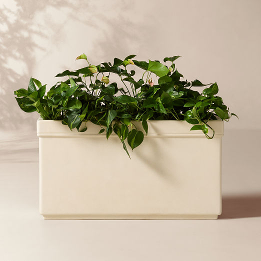Oakley Square Faux Limestone Indoor/Outdoor XL Planter 19.5"H