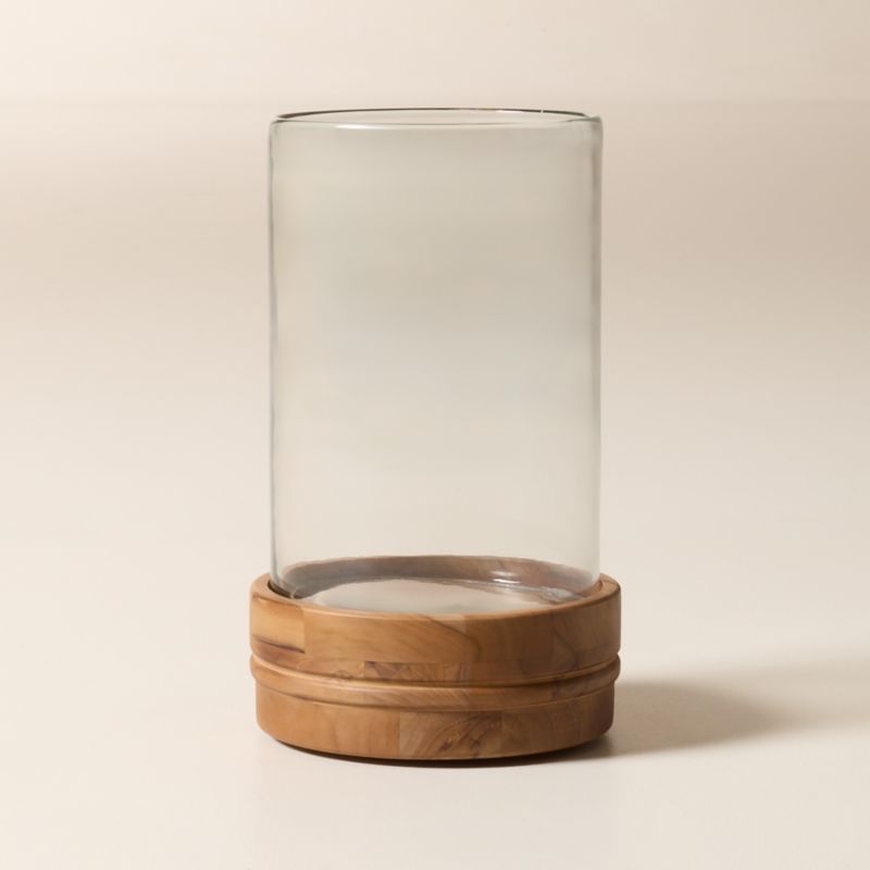 Oakley Teak Lantern 15.25"