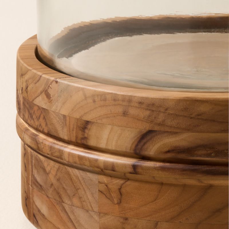 Oakley Teak Lantern 15.25"