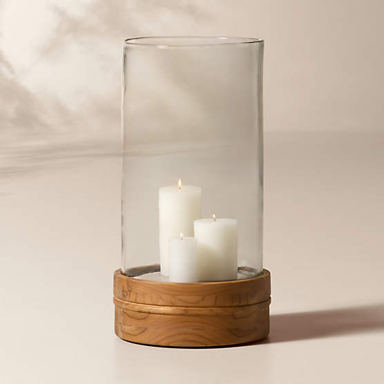Oakley Teak Lantern 21"