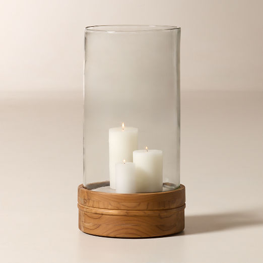 Oakley Teak Lantern 21"