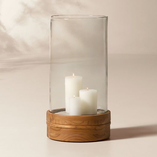 Oakley Teak Lantern 21"