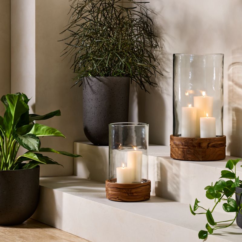 Oakley Teak Lantern 15.25"