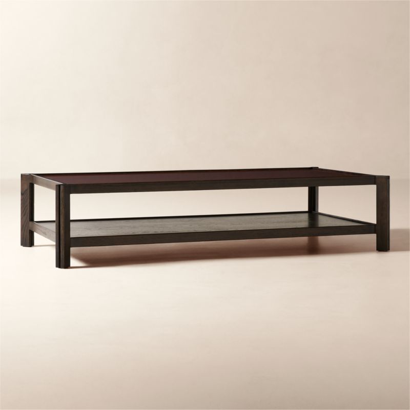 Obair 66" Red Enamel and Oak Rectangular Coffee Table by Casa Dean Swizz Beatz - image 2 of 5