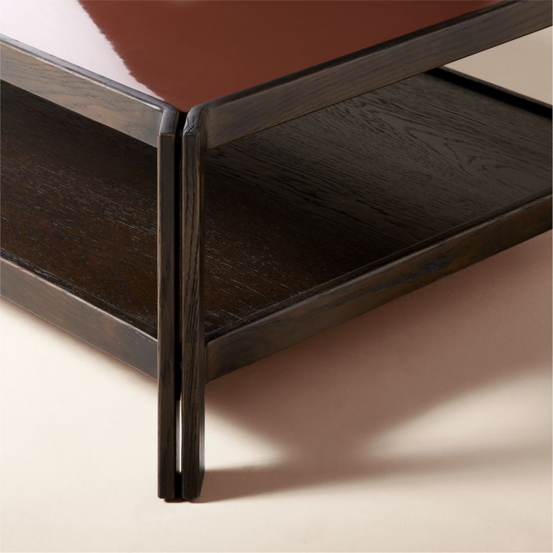 Obair 66" Red Enamel and Oak Rectangular Coffee Table by Casa Dean Swizz Beatz - image 4 of 5
