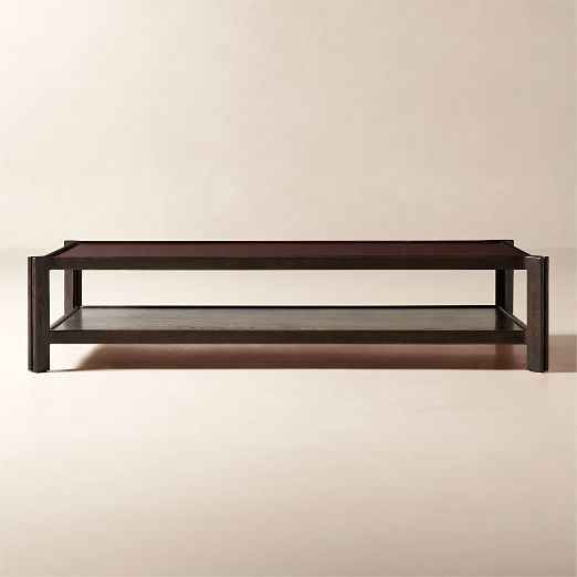Obair 66" Red Enamel and Oak Rectangular Coffee Table by Casa Dean Swizz Beatz