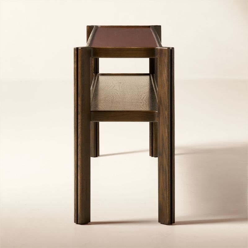 Obair 72" Red Enamel and Oak Console Table by Casa Dean by Swizz Beatz - image 2 of 4