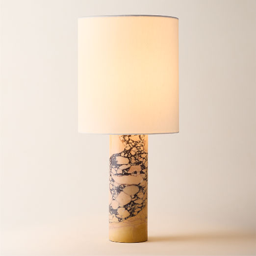 Oban Purple Breccia Marble Table Lamp 27.5"