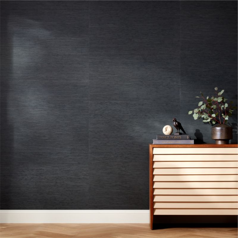 Obsidian Grey Hemp Wallpaper - image 0 of 2