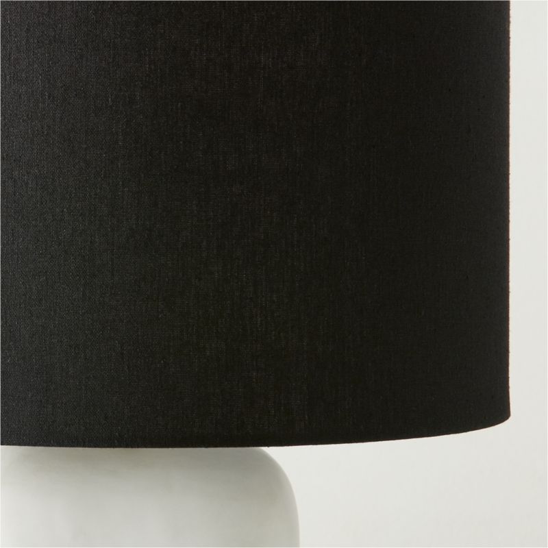 Octavio White Ceramic Table Lamp with Black Shade + Reviews | CB2