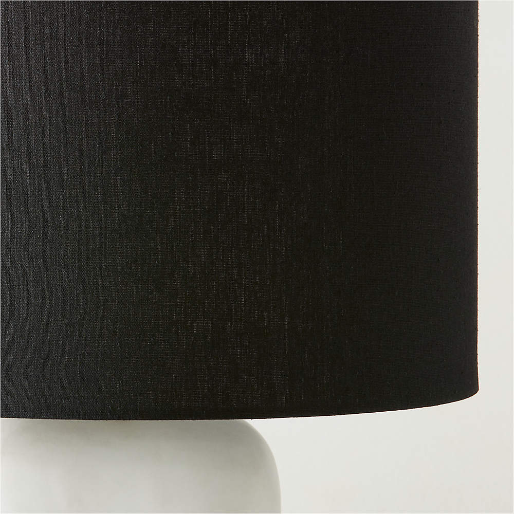 Octavio White Ceramic Table Lamp with Black Shade + Reviews