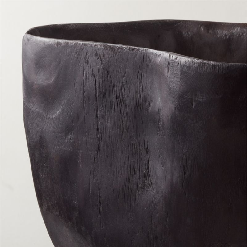 Odin Black Teak Wood Vase - image 3 of 11