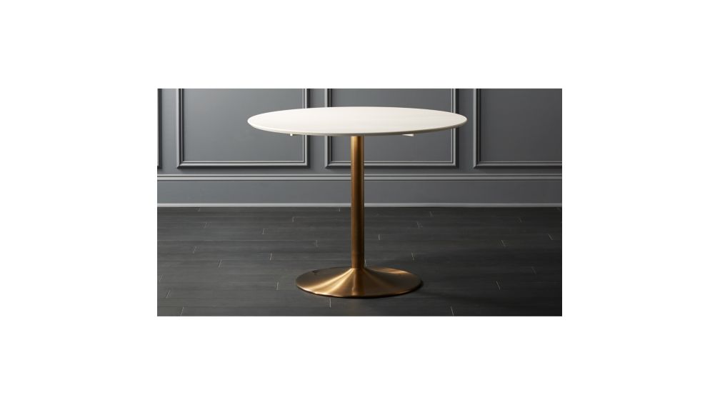 Odyssey Brass Dining Table + Reviews CB2