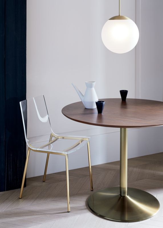 Chiaro Clear Acrylic Dining Chair with Gold Legs - image 3 of 9