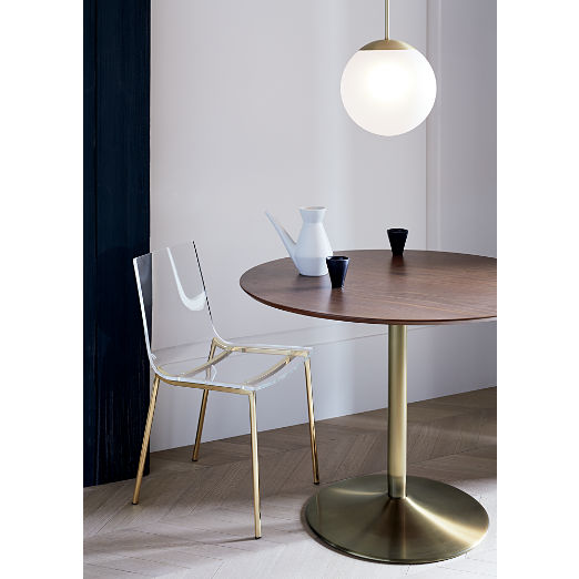 Chiaro Clear Acrylic Dining Chair with Gold Legs