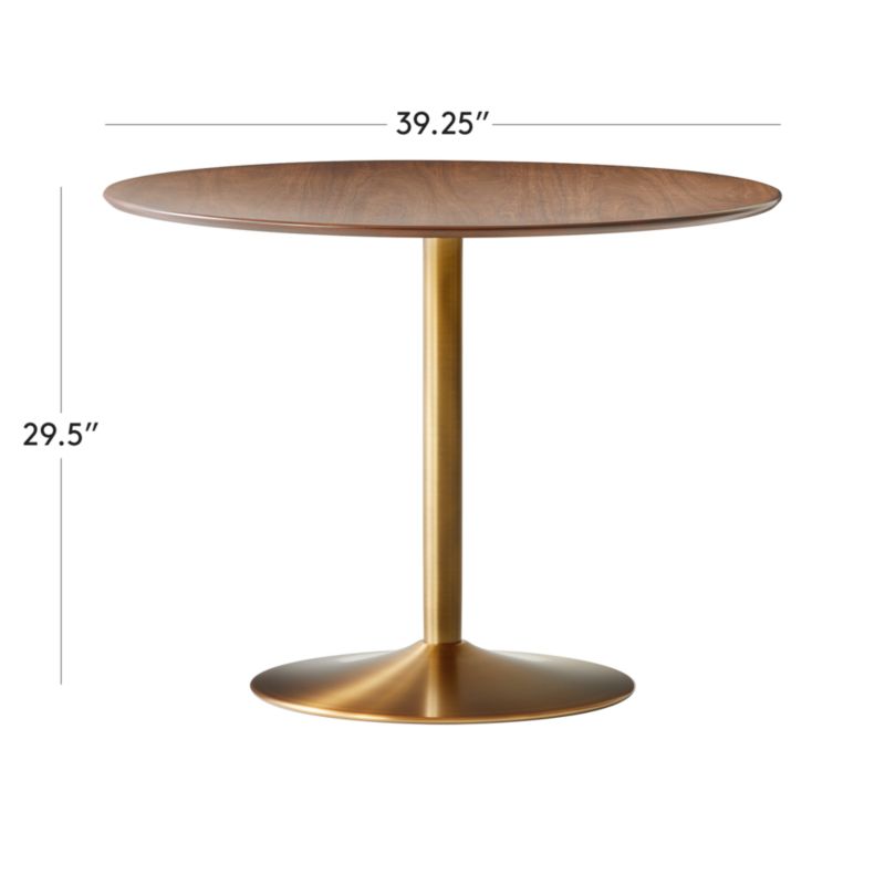 View Odyssey Brass/Wood Dining Table - image 3 of 6