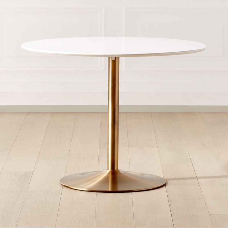 Odyssey Brass Dining Table Reviews Cb2, Cb2 White Round Table