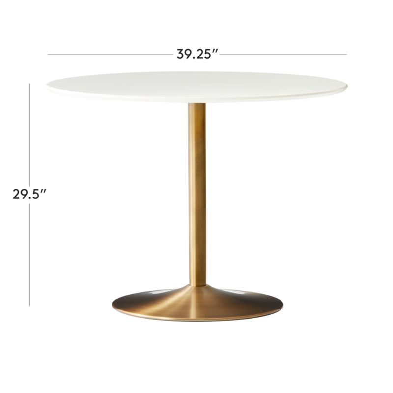 View Odyssey Brass Dining Table 39.25" - image 3 of 7