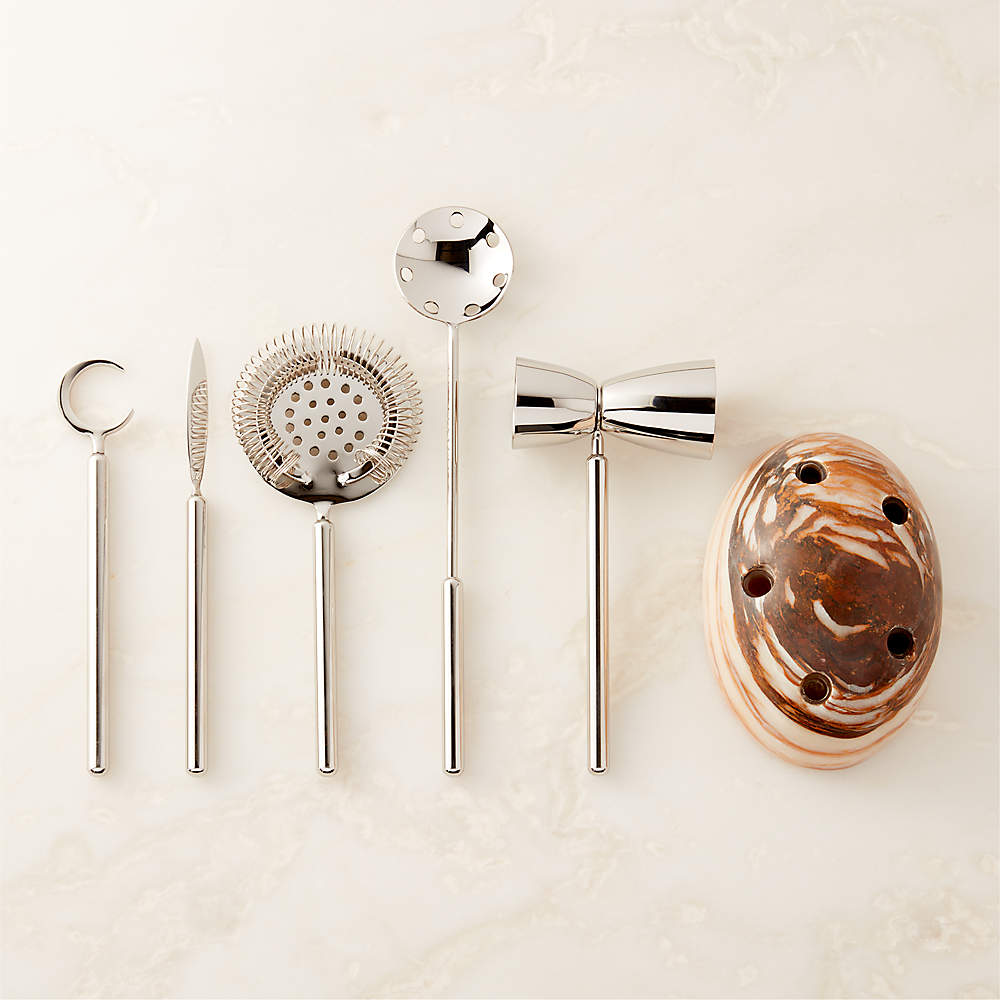 Styled Settings White and Rose Gold Cooking Utensils Set with