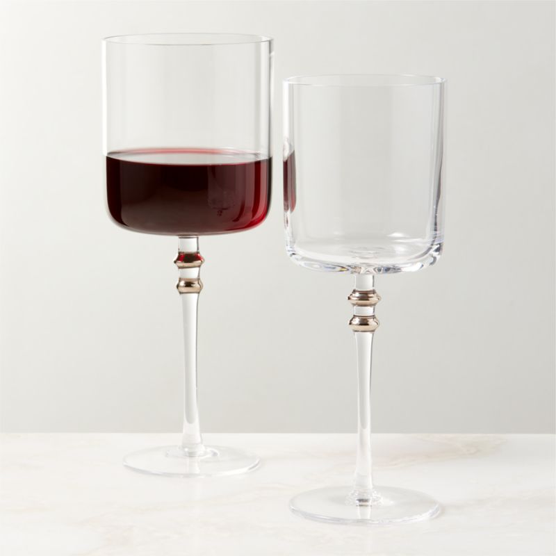 Olivia Clear Red Wine Glasses Set of 6 - image 2 of 4