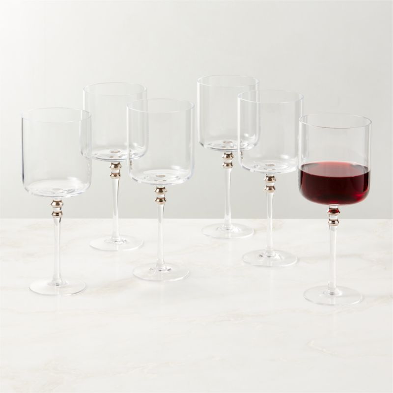 View Olivia Clear Red Wine Glasses Set of 6 details