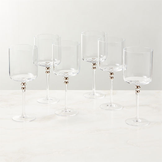 Olivia Clear Red Wine Glasses Set of 6