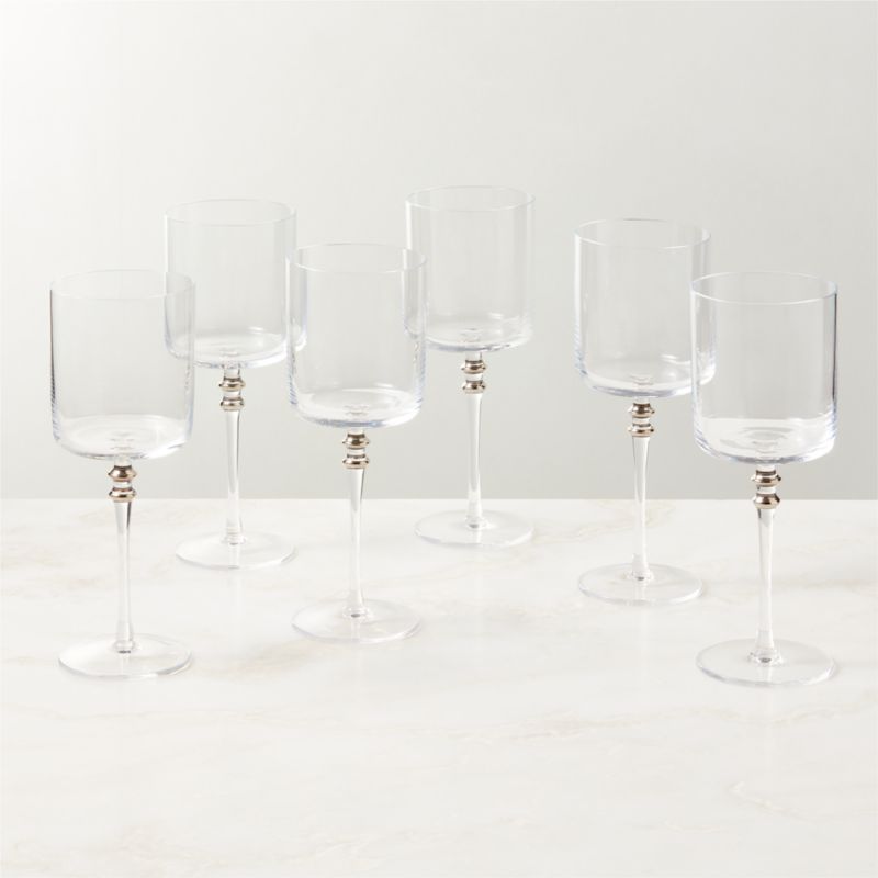 Olivia Clear White Wine Glasses Set of 6 - image 1 of 4