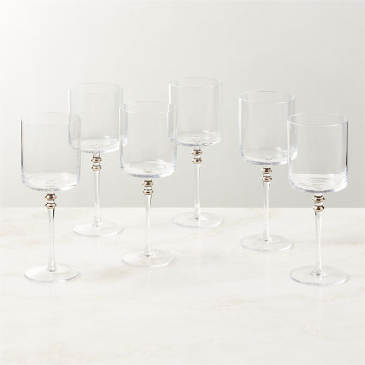 Olivia Clear White Wine Glasses Set of 6