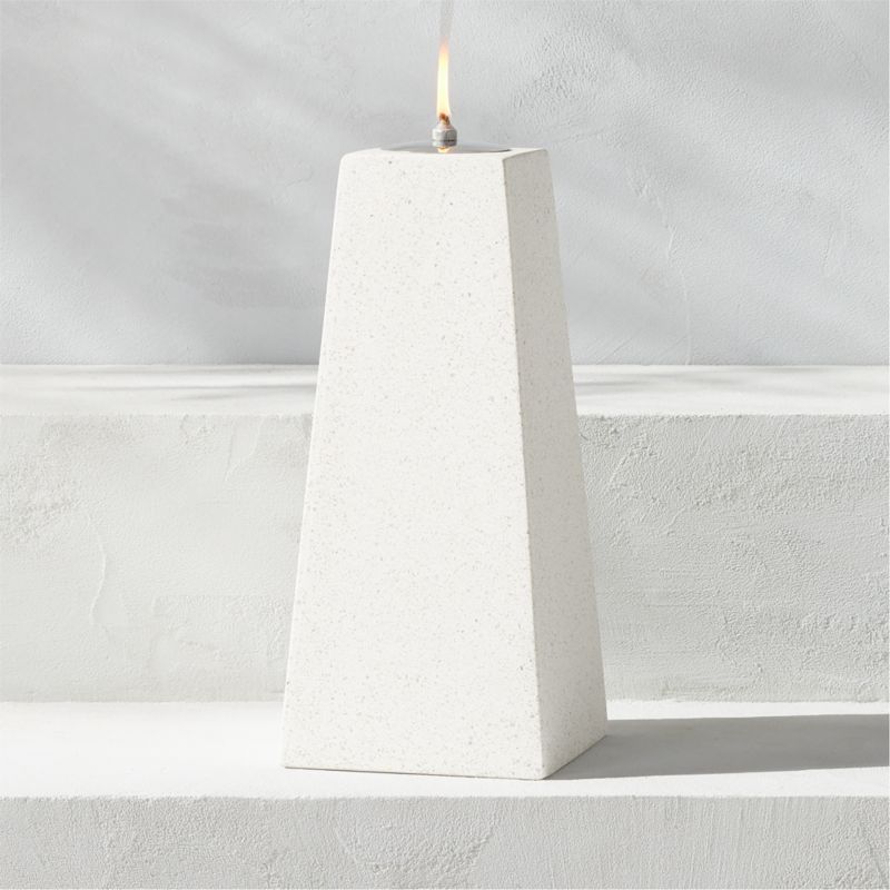 Olli Terrazzo White Outdoor Oil Lamp Small - image 3 of 6