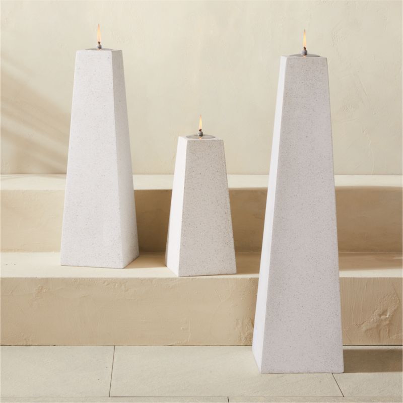 Ollie Terrazzo White Outdoor Oil Lamp Extra Large - image 1 of 5