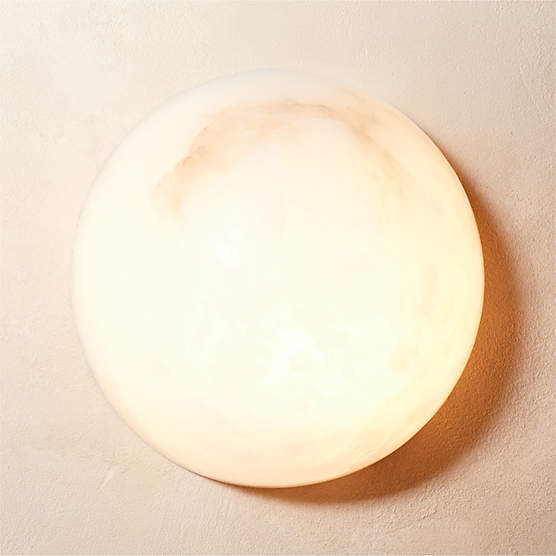 Ollina Indoor/Outdoor Alabaster Wall Sconce 10"