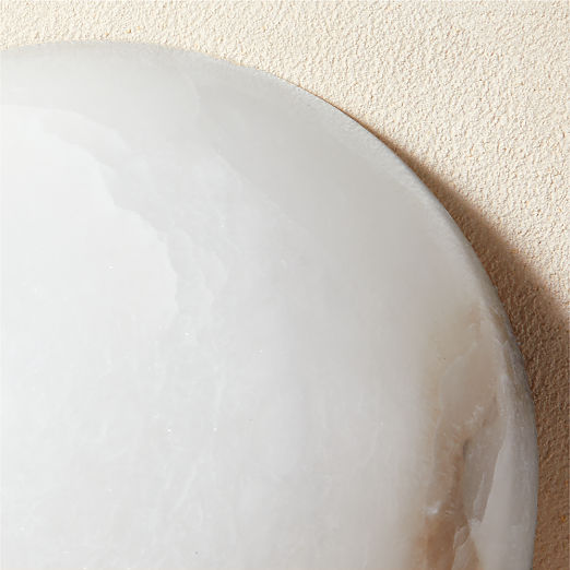 Ollina Indoor/Outdoor Alabaster Wall Sconce 6" Set of 2