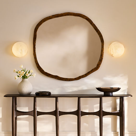 Ollina Indoor/Outdoor Alabaster Wall Sconce 10"
