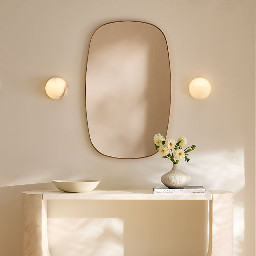 Ollina Indoor/Outdoor Alabaster Wall Sconce 6"