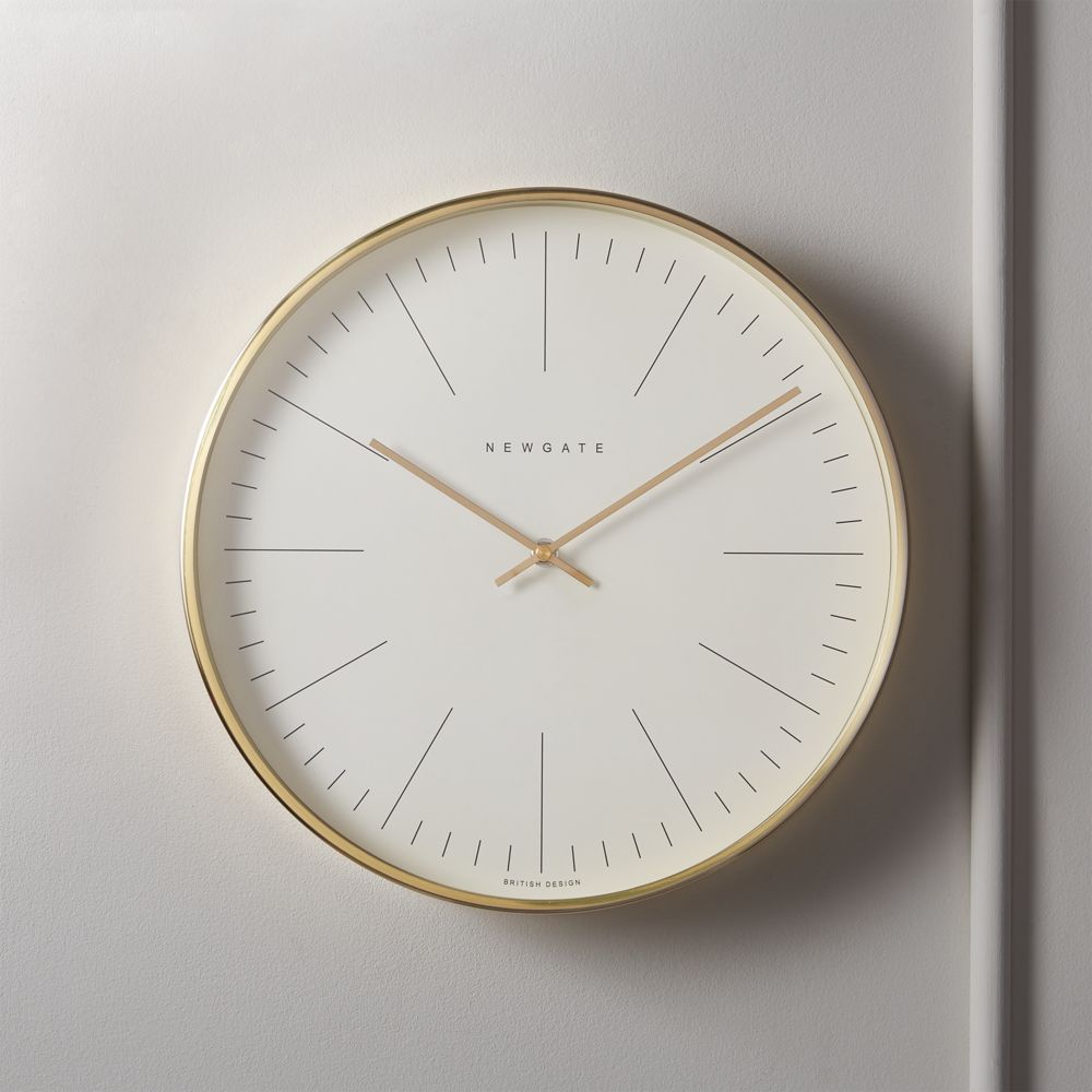 Oslo Radial Brushed Brass Wall Clock